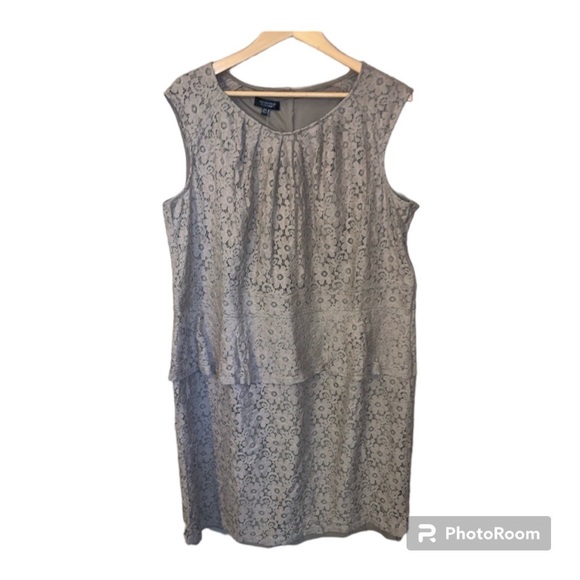 Spense Dresses & Skirts - Spence NWT dress size 20 crochet knit tan knee length formal plus size 2X